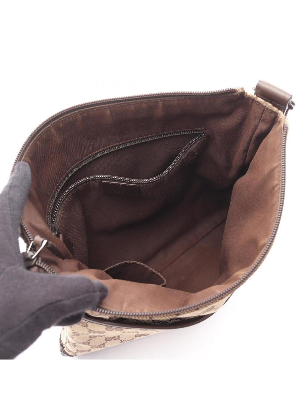 Gucci Zip Messenger Bag Gg Canvas With #255559G67B - Picture 3 of 9